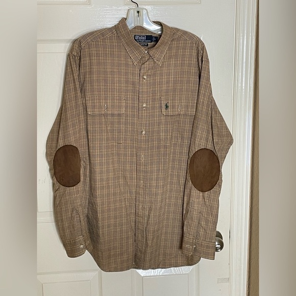 Vintage Polo Ralph Lauren Check Shirt with Patches Large - Picture 9 of 12